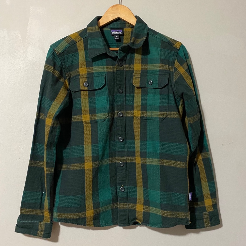 Patagonia Long-Sleeved Fjord plaid Flannel Shirt